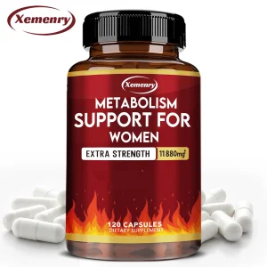 Metabolism Support Capsules for Women – Advanced Fat Burner for Abdominal Slimming, Appetite Control & Energy Boost (120 Capsules)