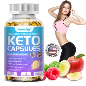 SOOMIIG Keto Fat Burner Capsules – Advanced Weight Loss, Appetite Control & Metabolism Support for Clean Energy & Focus (120 Capsules)