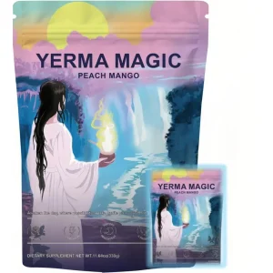YERMA MAGIC Instant Yerba Mate Powder – 3-in-1 Super Drink for Clean Energy, Brain Focus & Gut Health (330 g)