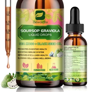 Graviola Extract Drops – Liquid Immune, Kidney & Detox Support with Antioxidant Protection (60 mL)